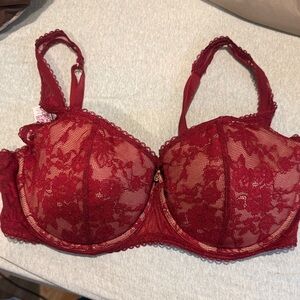Adore Me Burgundy Lace Bra